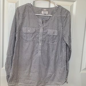 Partial button up blouse